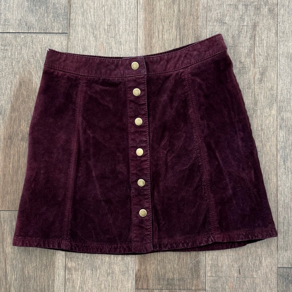 Genuine Leather Mini Skirt